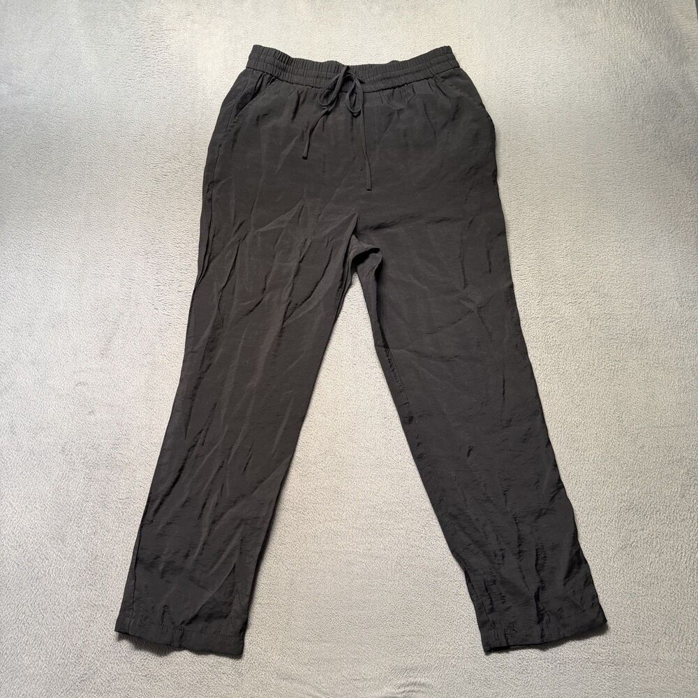 Zara Women’s M Black Ankle Pull On Elastic Waist Drawstring Lounge Pants